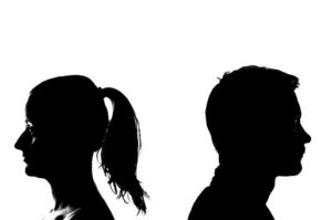 man and woman silhouettes